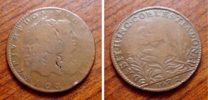 Oude Franse onbekende penning, 1672, Verzenden, Overige materialen, Buitenland