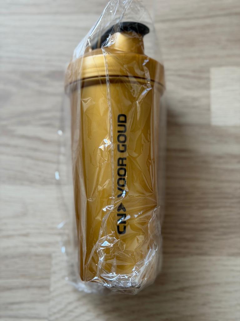 Clean nutrition shake beker 750ml goud, Ophalen of Verzenden, Nieuw
