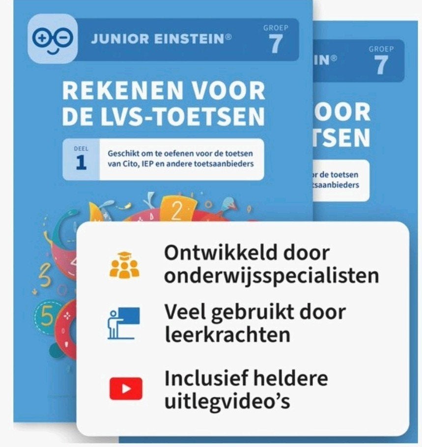 Junior Einstein Rekenen  Groep 7 Deel 1 en 2 online pdf, Boeken, Schoolboeken, Ophalen, Nieuw, Overige niveaus, Nederlands