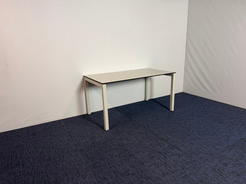 2 x Vergadertafel Mibra, lichtgrijs, 140 x 80 cm., Huis en Inrichting, Bureaus, Ophalen, Gebruikt