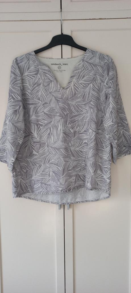 Sandwich linen Amsterdam blouse maat 42 zgan, Kleding | Dames, Overige kleuren, Maat 42/44 (L), Ophalen of Verzenden, Zo goed als nieuw