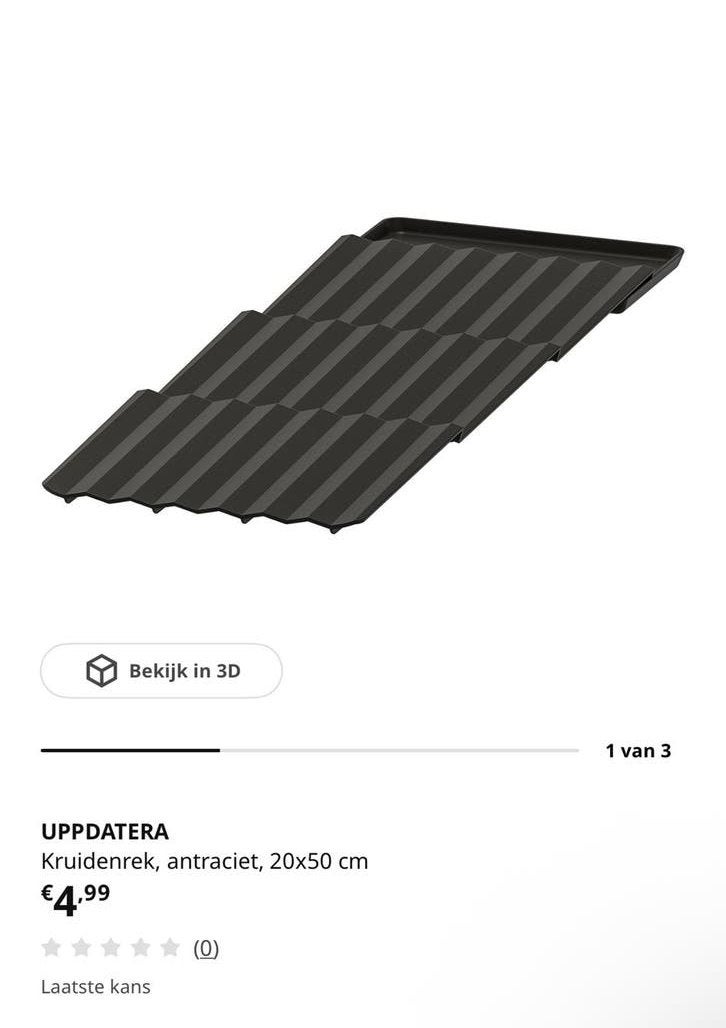 IKEA UPPDARE Kruidenrek Antraciet - Zo goed als nieuw (2 stu, Huis en Inrichting, Keuken | Keukenbenodigdheden, Ophalen, Overige typen