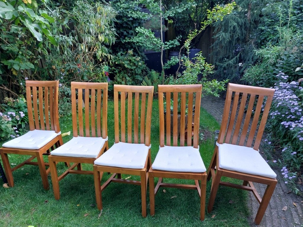 teak eetkamerstoelen, Ophalen, Gebruikt, Bruin, Vijf, Zes of meer stoelen