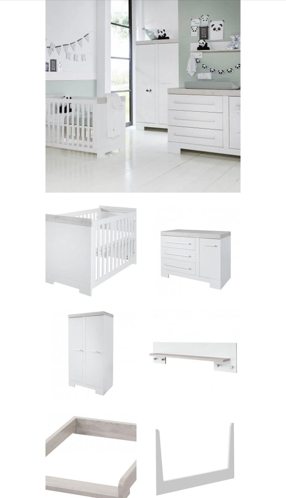TWF Futura Babykamer: Kast, Bed, Commode en Plank, Ophalen, Zo goed als nieuw, Jongetje of Meisje