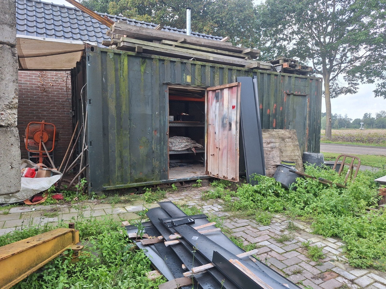 Zeecontainer voor opslag 20 FT, Ophalen