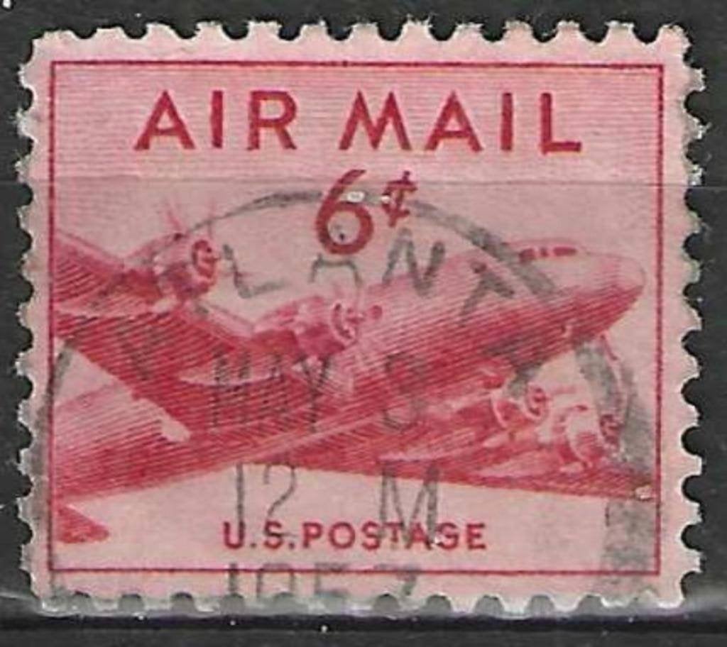 USA 1947/1948 - Yvert 35PA - Douglas DC-4 (ST), Verzenden, Gestempeld, Noord-Amerika