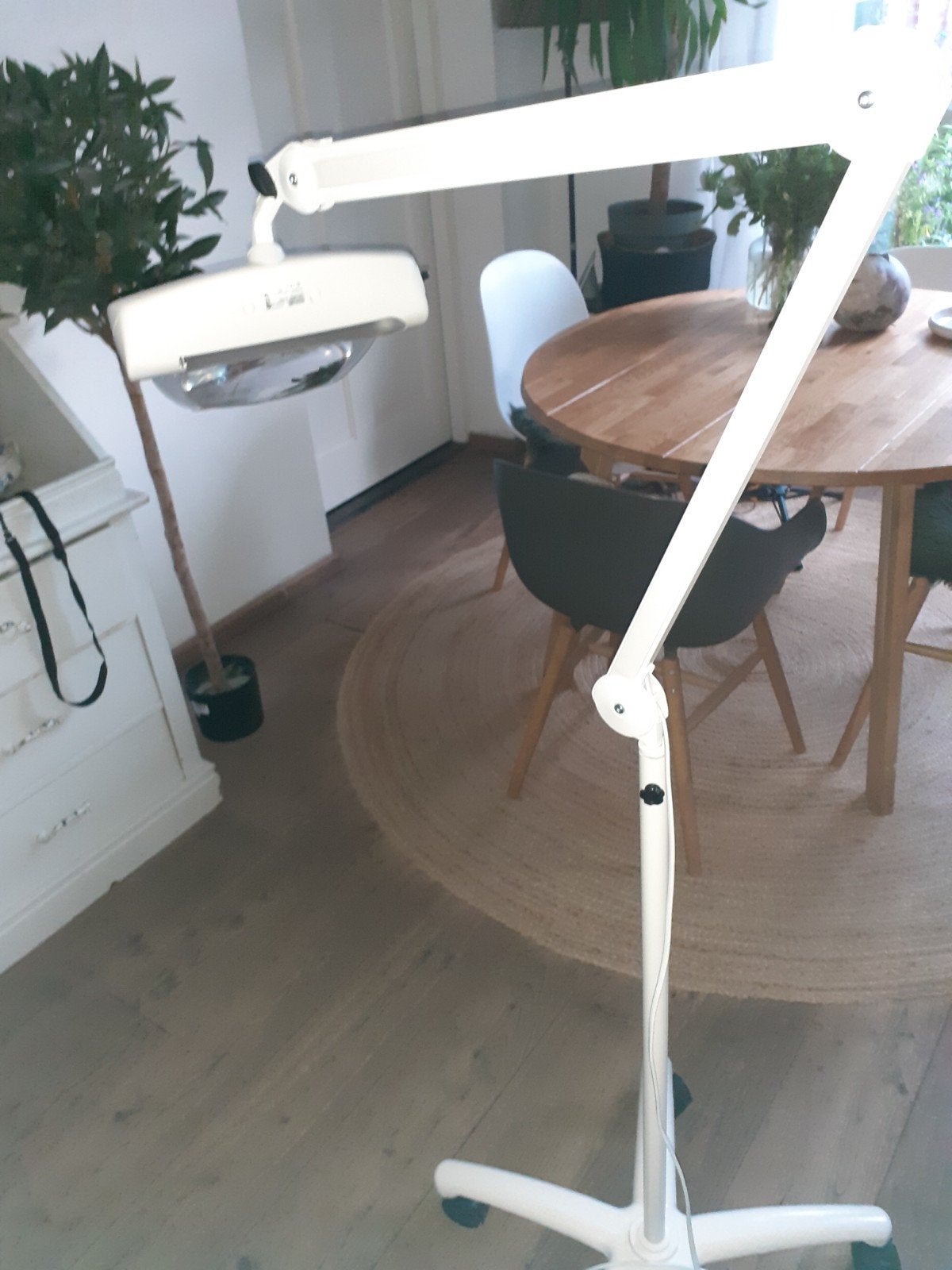 Luxo Magnifique 1x11W 3.5D loeplamp op wielen, Ophalen, Metaal, 150 tot 200 cm