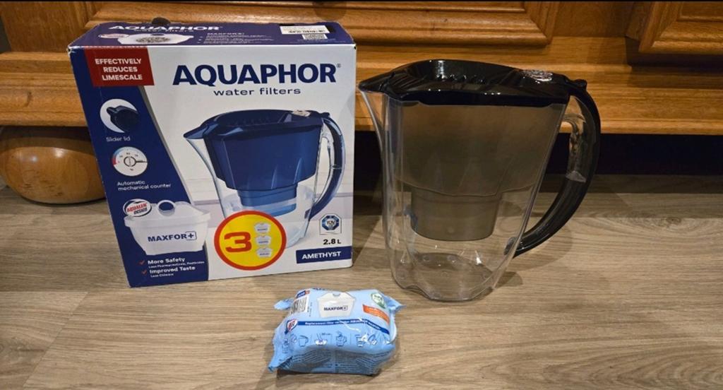 Aquaphor waterfilterkan Amethyst 2.8L met 1 filter, Overige typen, Verzenden, Kunststof, Zo goed als nieuw