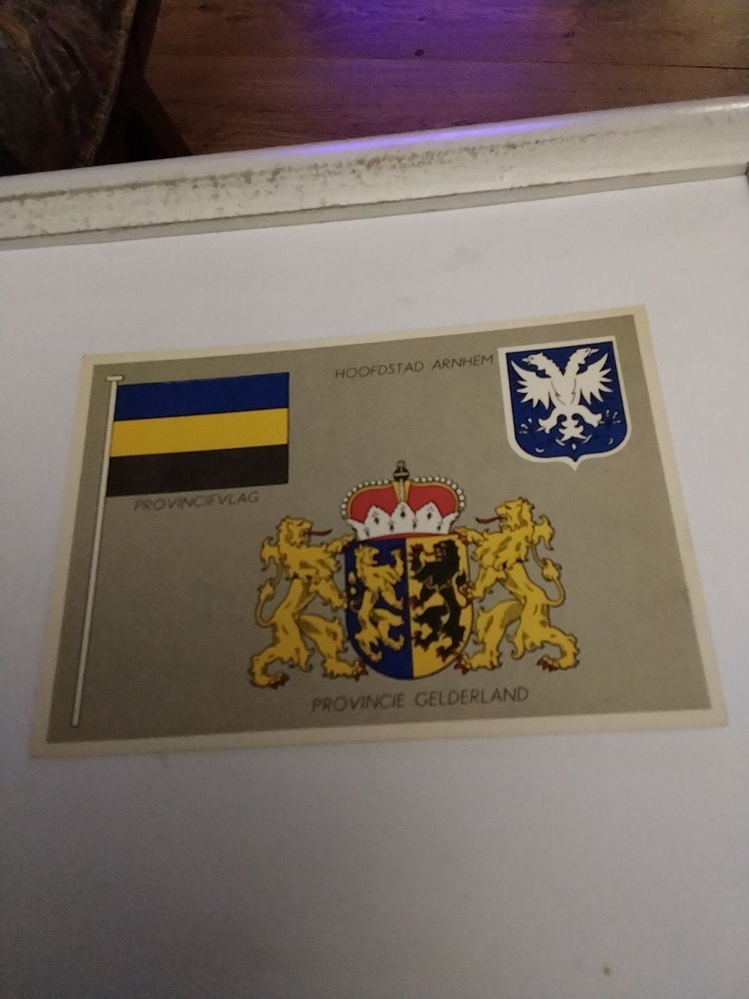 Oude ansichtkaart Provincie Gelderland - Wapen en Vlag, Ophalen of Verzenden
