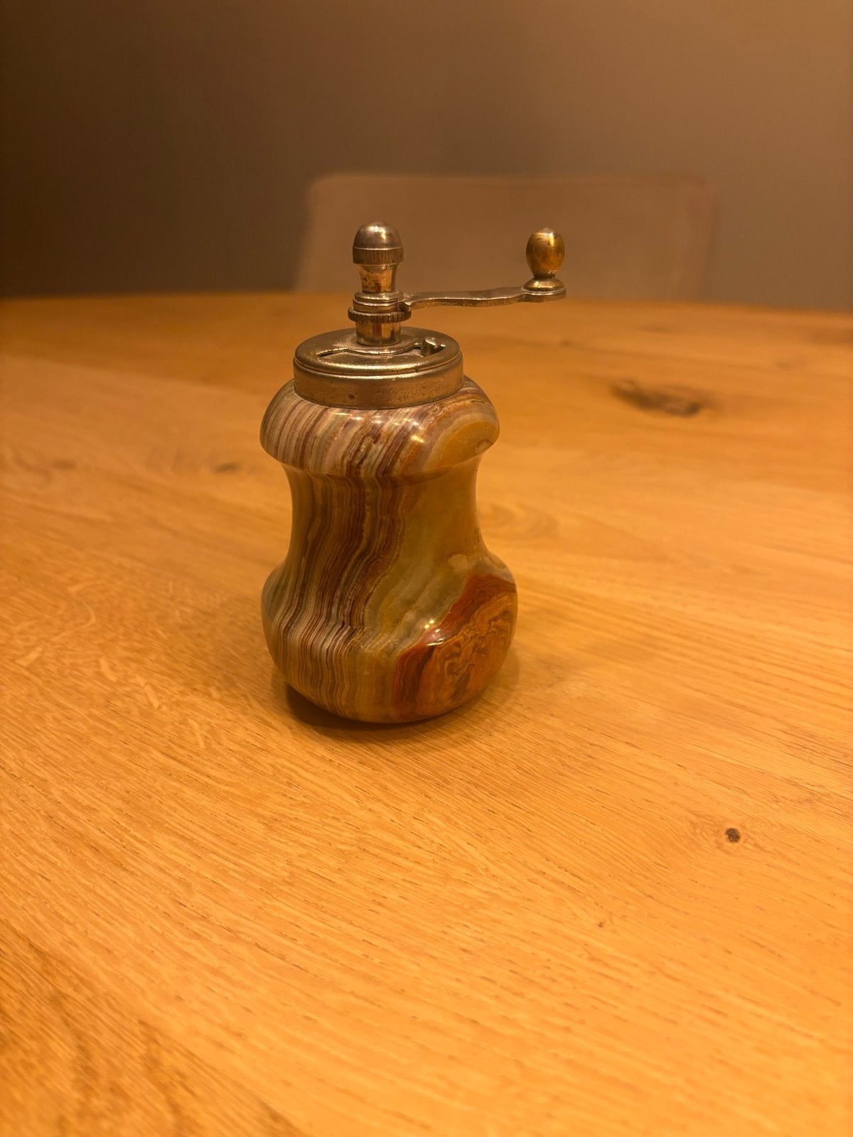 Vintage Onyx Pepermolen - Uniek en Decoratief, Antiek en Kunst, Ophalen of Verzenden