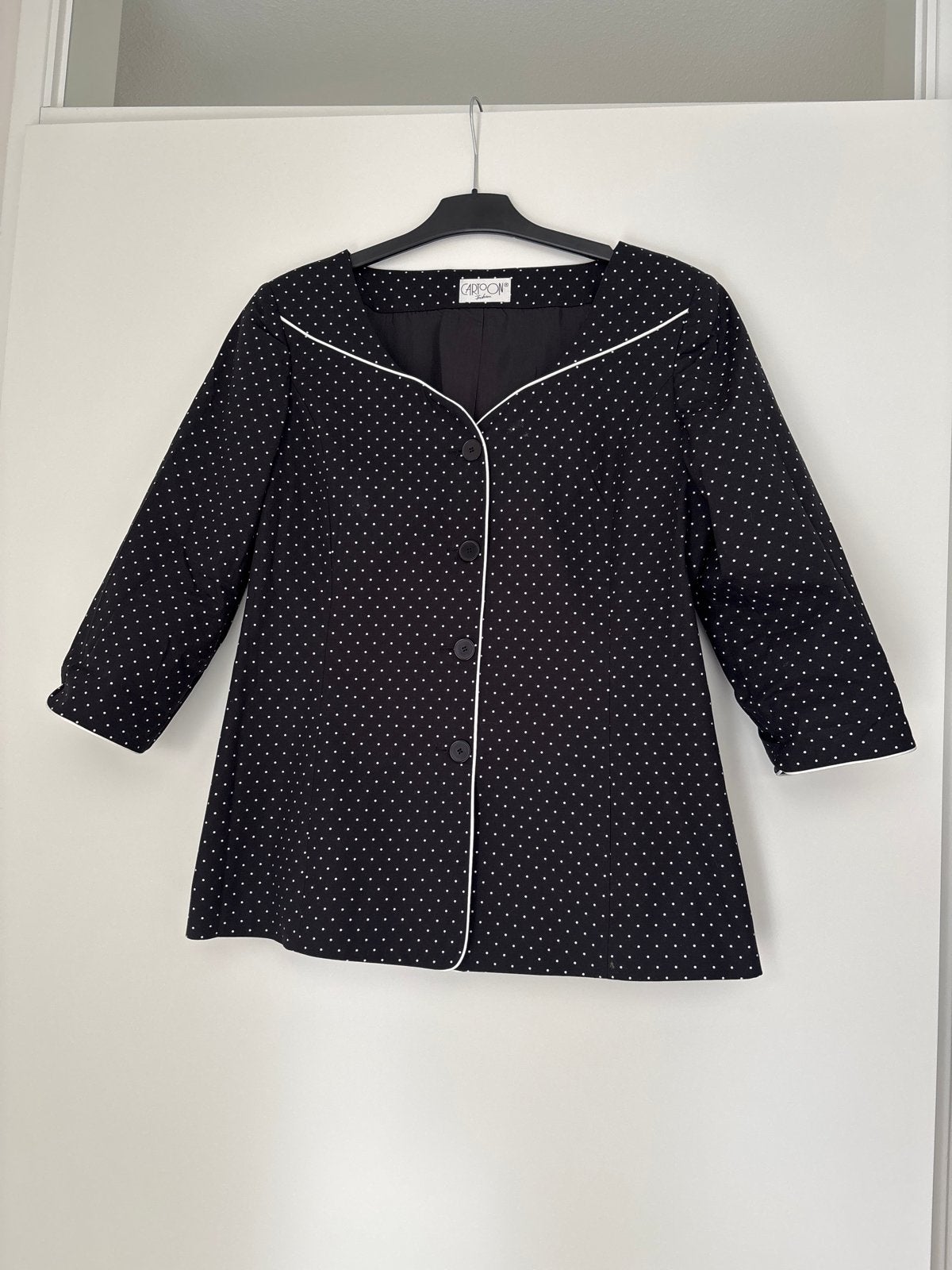 Cartoon Fashion Zwart-wit Polkadot Rok en Jasje Set, Kleding | Dames, Rokken, Maat 38/40 (M), Zwart, Nieuw, Ophalen of Verzenden