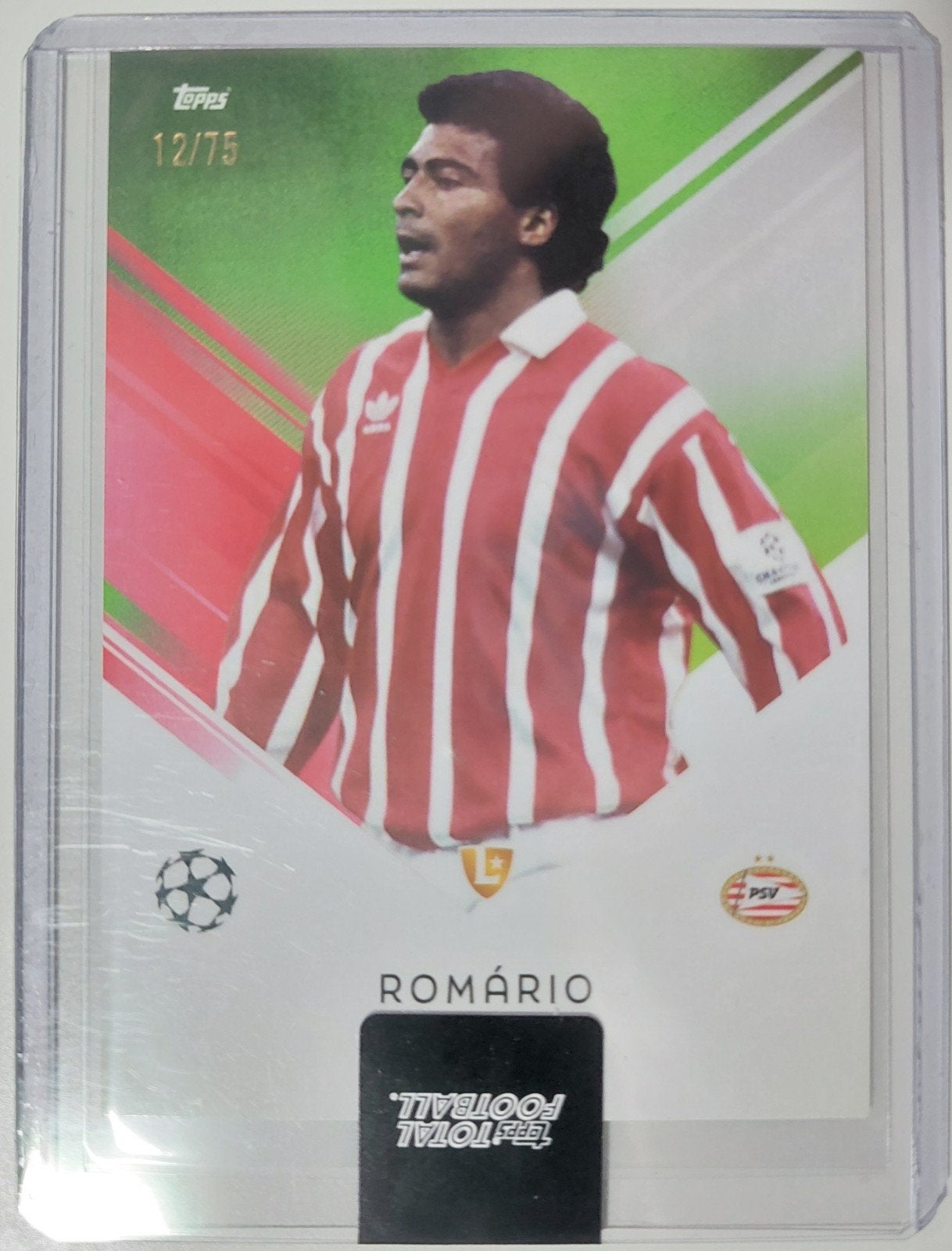 Romario Topps Total Football 12/75 PSV, Verzamelen, Sportartikelen en Voetbal, Ophalen of Verzenden, Zo goed als nieuw, PSV, Spelerskaart