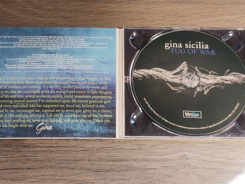 Gina Sicilia ‎– Tug Of War [Digipack], Ophalen of Verzenden, Zo goed als nieuw, Jazz