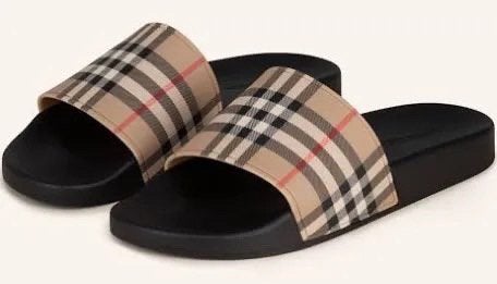Burberry slippers - Maat 43, Ophalen of Verzenden, Zo goed als nieuw, Zwart