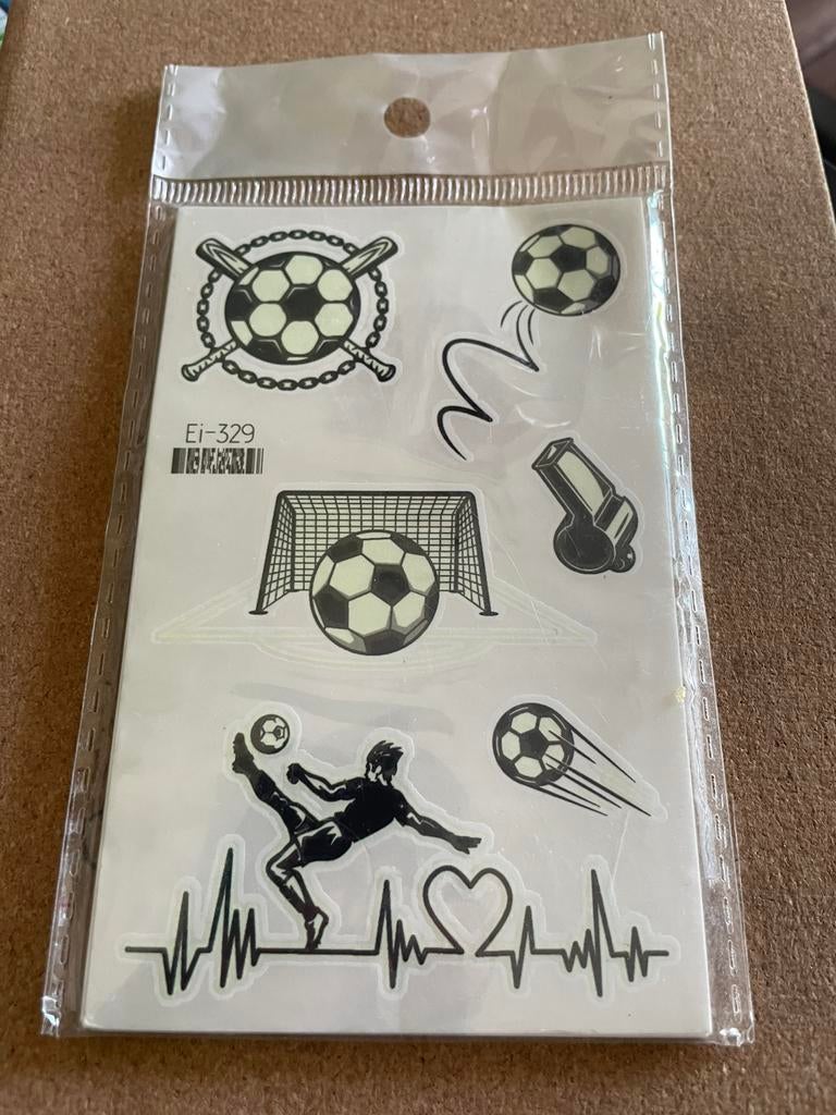 Voetbal tatoos, Hobby en Vrije tijd, Stickers en Plaatjes, Ophalen of Verzenden, Nieuw