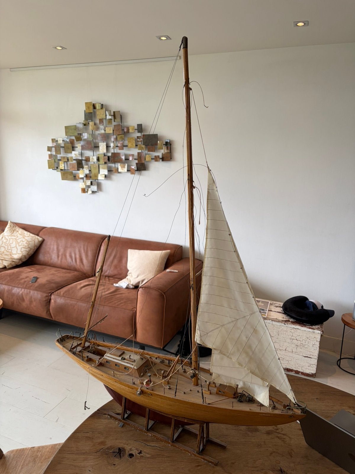 Model schip hout, Hobby en Vrije tijd, Modelbouw | Boten en Schepen, Ophalen, Zo goed als nieuw