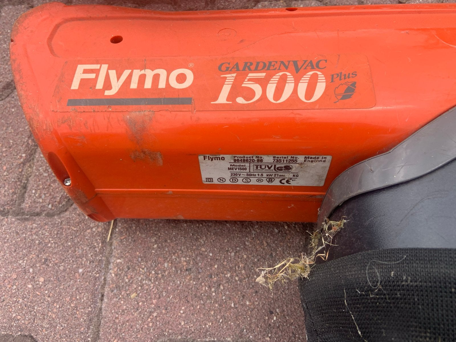 Flymo GardenVac 1500 Plus Bladblazer/Bladzuiger, Ophalen, Gebruikt, Handgedragen, Met opvangzak