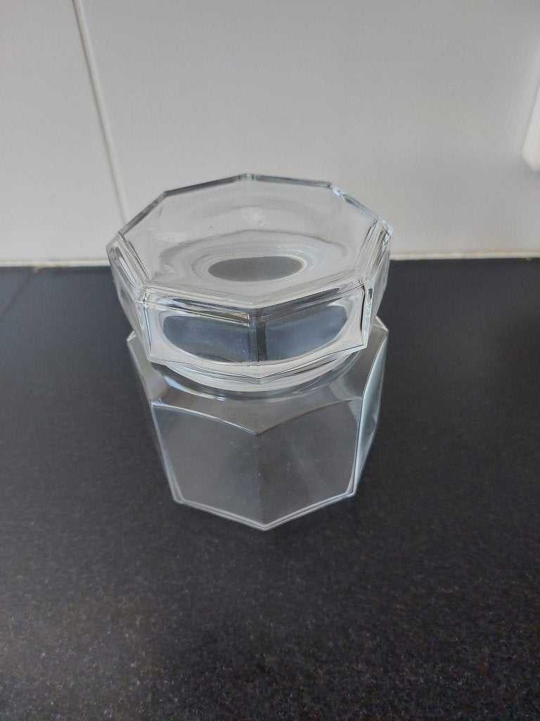 Glazen snoep/drop pot, Ophalen, Zo goed als nieuw, Glas