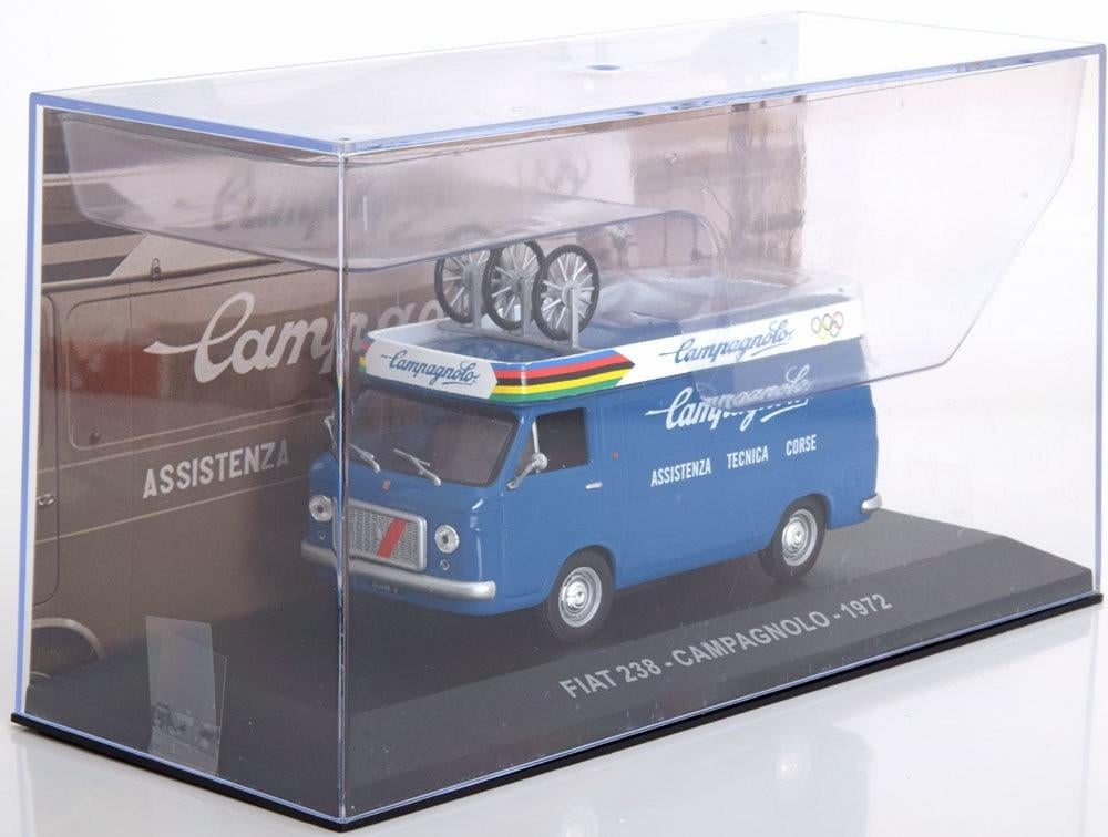 JSN Atlas 1:43 Fiat 238 Transporter Campagnolo 1972 blauw, Overige merken, -, Nieuw, Ophalen of Verzenden