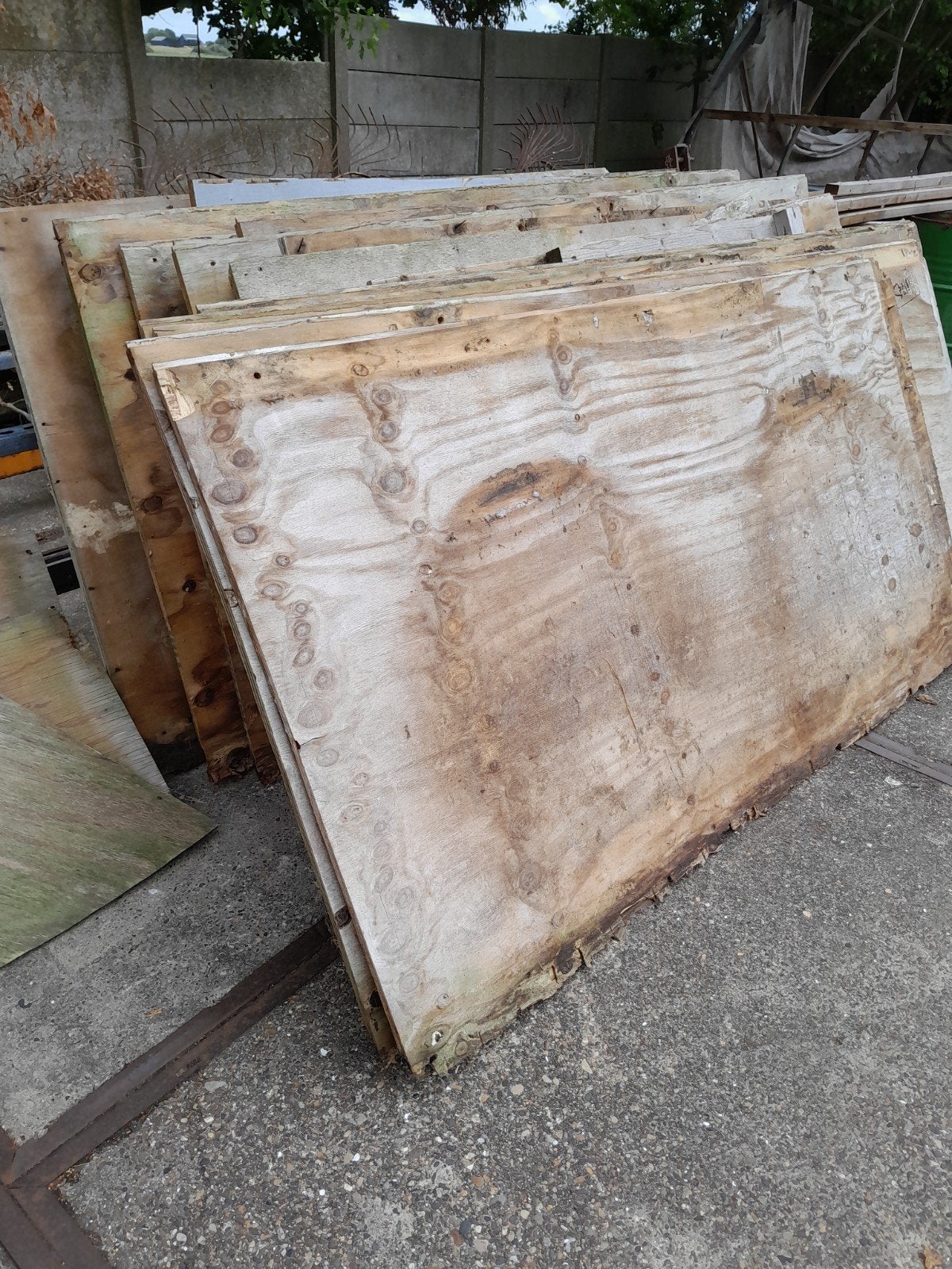 gratis  partij houten platen, Ophalen, Glas, Aluminium