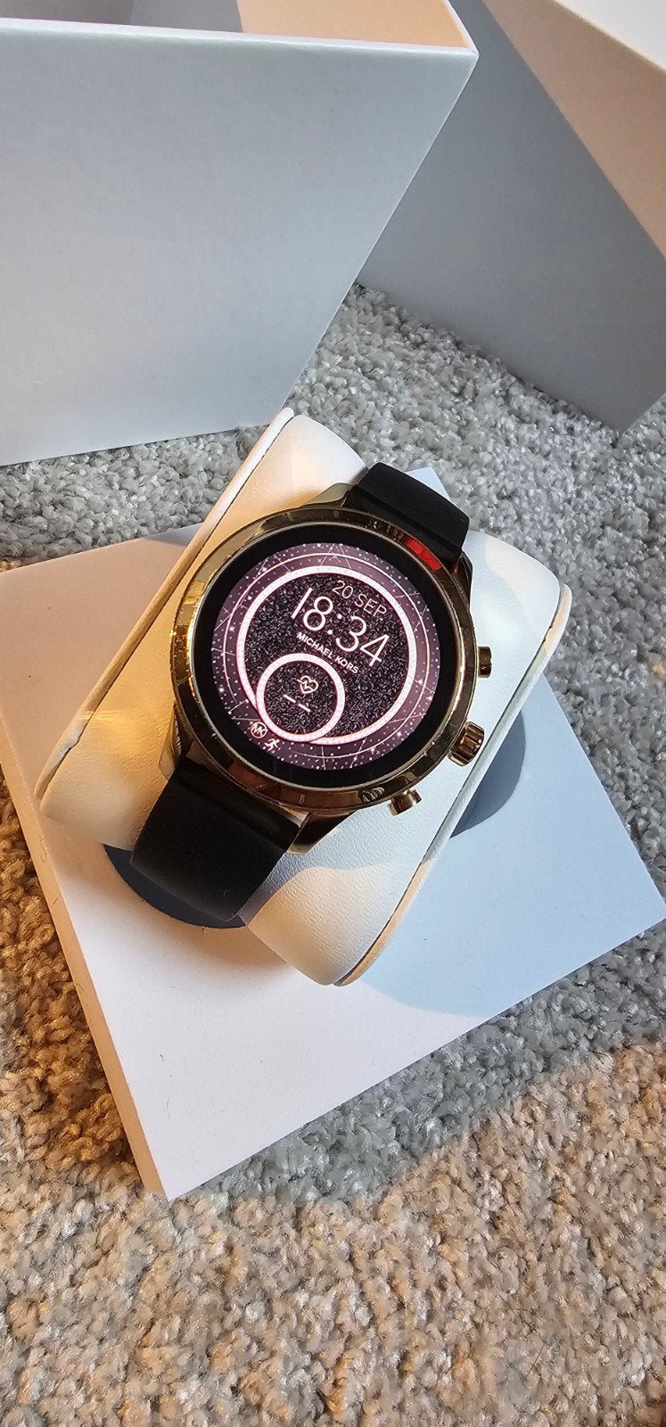 Michael Kors Runway Smartwatch - Goud/Zwart, Sieraden, Tassen en Uiterlijk, Gebruikt, Verzenden, Zwart, Michael Kors