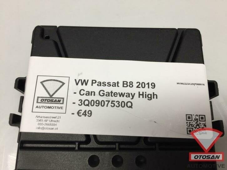 vw passat b8 2019 can gateway module 3q0907530q, Auto-onderdelen, Gebruikt, Volkswagen, Volkswagen AG, Berliner Ring 2
38440  Wolfsburg, DE