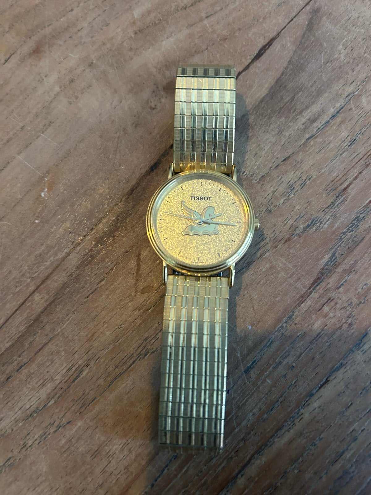 Vintage Tissot Polshorloge - Verguld met Bandje, Sieraden, Tassen en Uiterlijk, Horloges | Antiek, Ophalen, Overige materialen