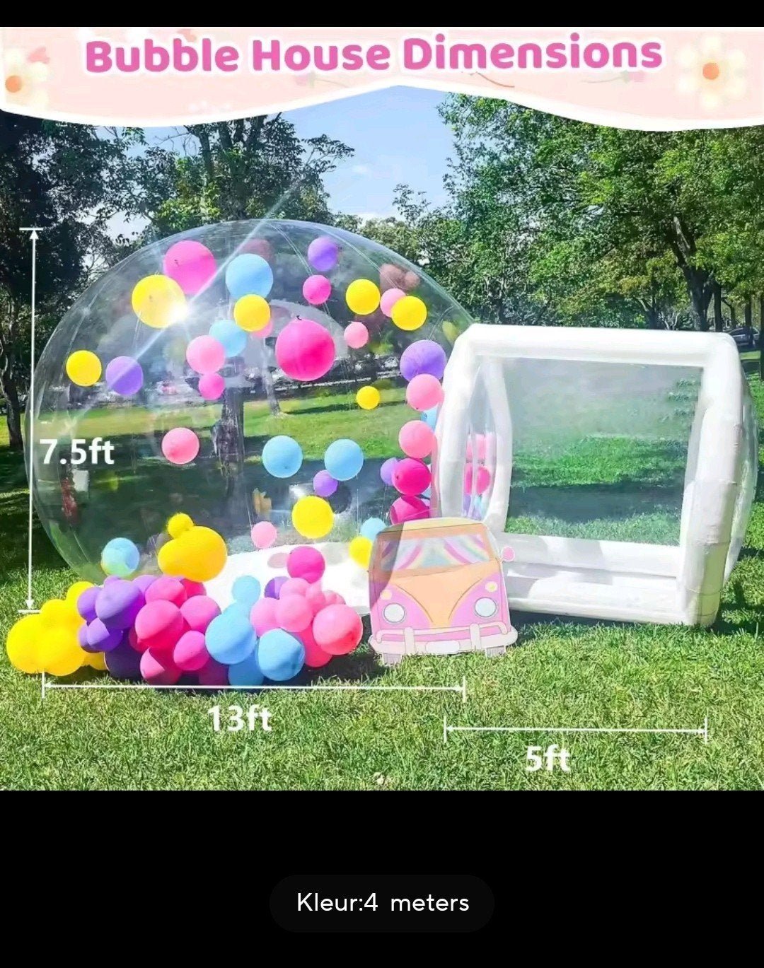 Bubble house voor je feestje of verhuurbedrijf, Hobby en Vrije tijd, Feestartikelen | Verhuur, Ophalen, Zo goed als nieuw, Verjaardag