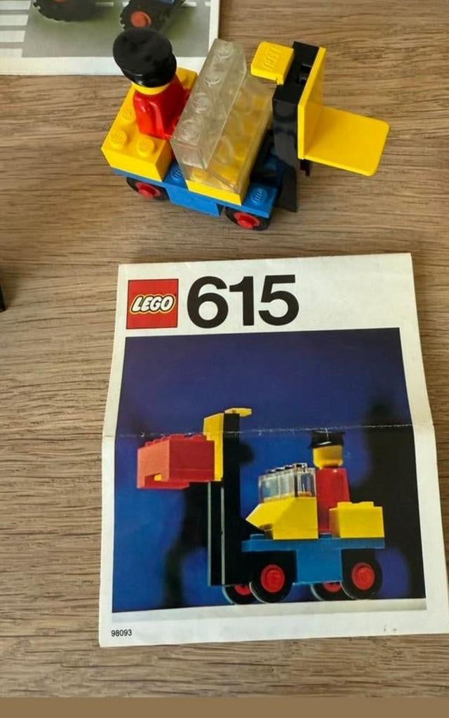 LEGO 615 Vorkheftruck met instructies - Vintage, Gebruikt, Overige thema's, Lego, Compleet
