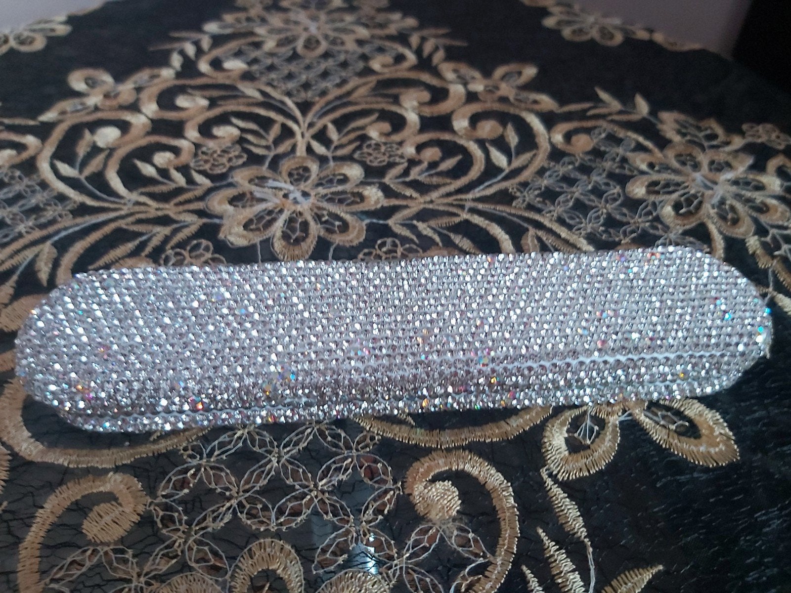 Nieuw pennendoosje met witte diamantjes, Verzenden, Nieuw, Wit, Dame