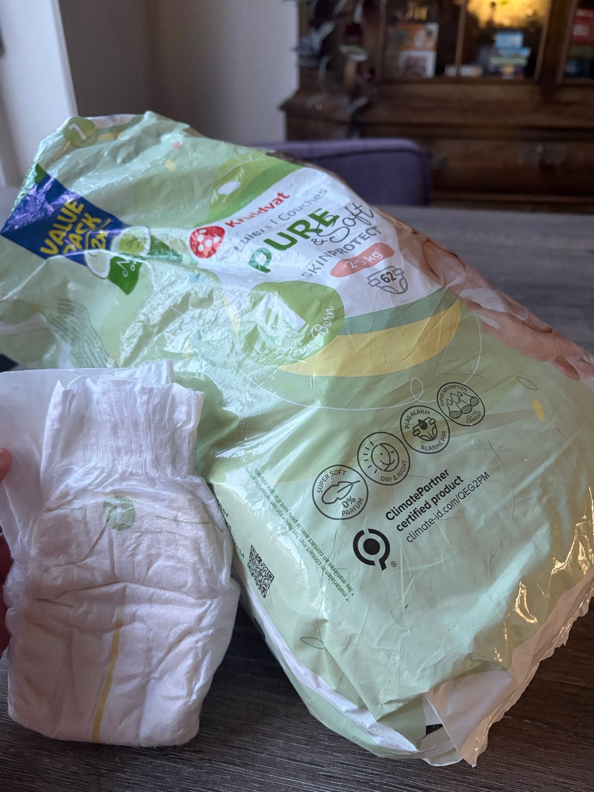 Kruidvat Luiers Maat 1 (2-5 kg) - stuk of 15, Ophalen, Nieuw