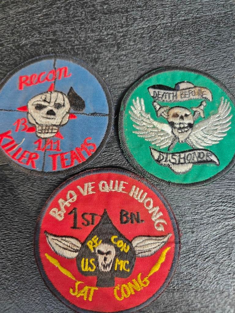 3 Recon patches Vietnam periode aanmaak, Ophalen of Verzenden, Landmacht, Nederland, Embleem of Badge
