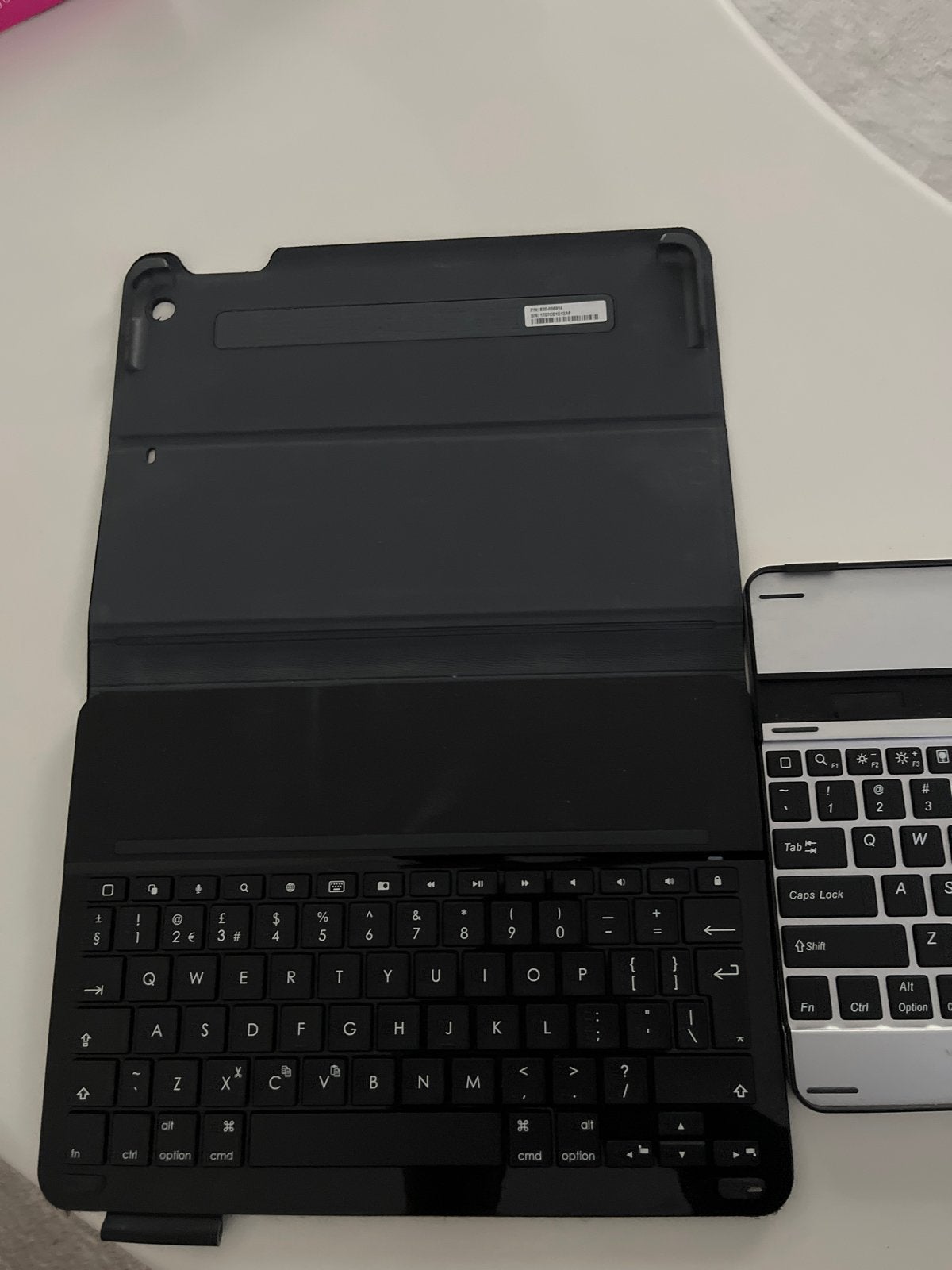 Toetsenbordhoes voor iPad - Zwart en Zilver, Gebruikt, Hoesje, Mobiel, Overige merken