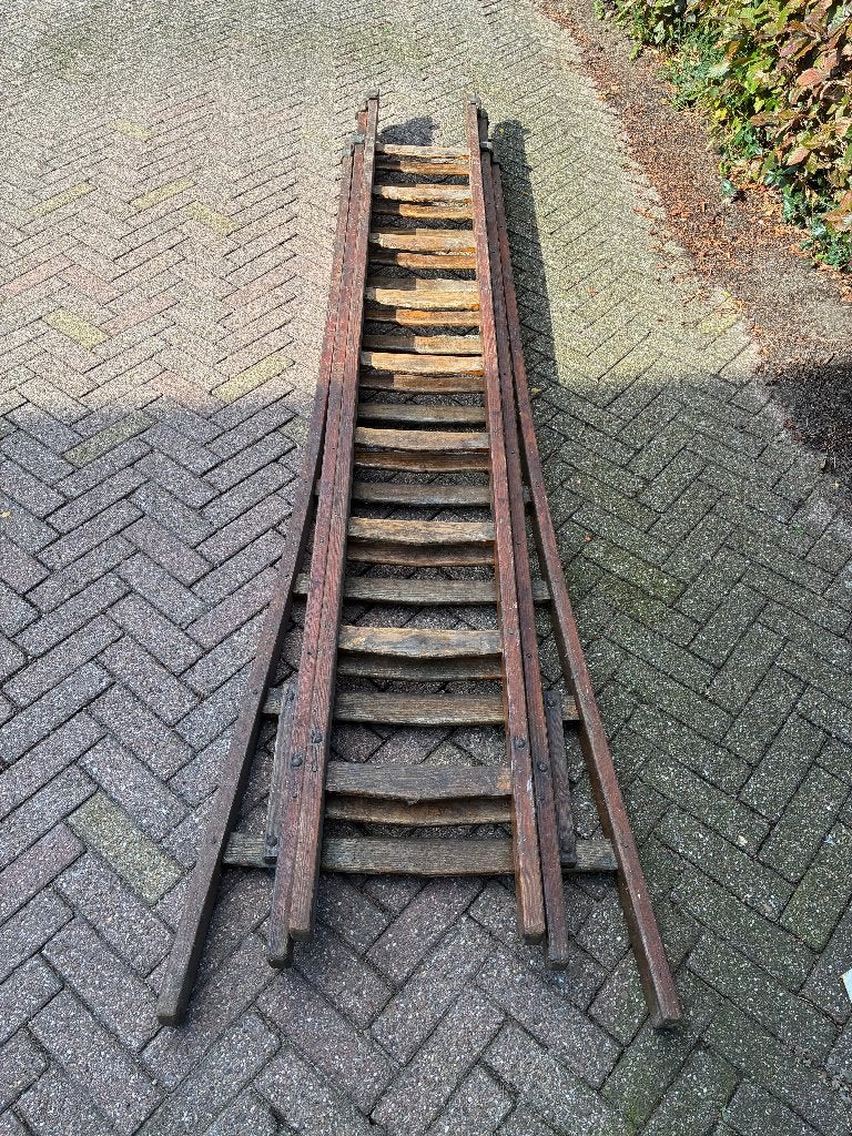 Houten ladder, 3-delig, Doe-het-zelf en Verbouw, Ophalen, Gebruikt, Ladder, Opvouwbaar of Inschuifbaar