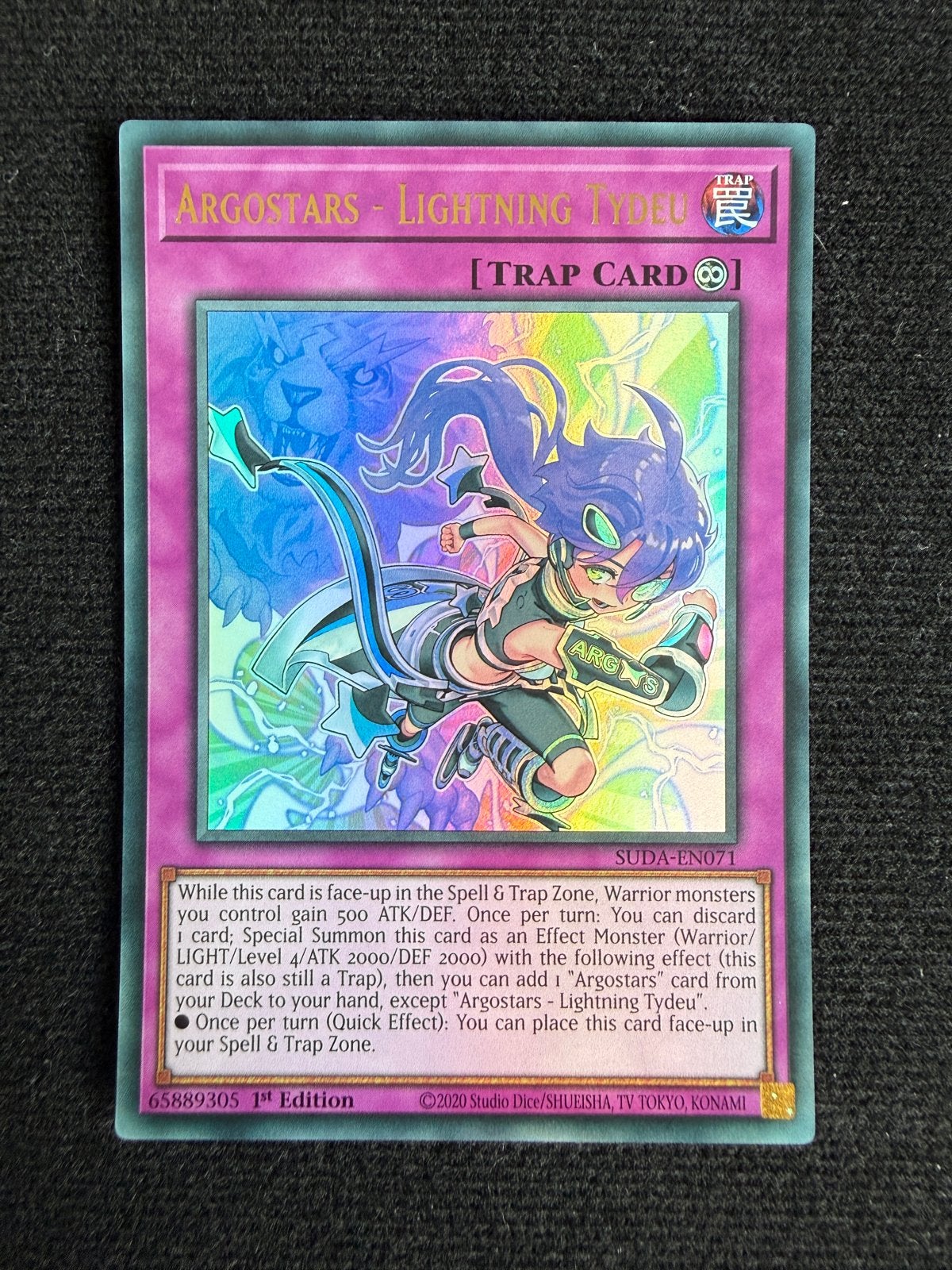 Argostars - Lightning Tydeu - UR - SUDA-EN071 1st Edition, Verzenden, Zo goed als nieuw, Losse kaart, Foil