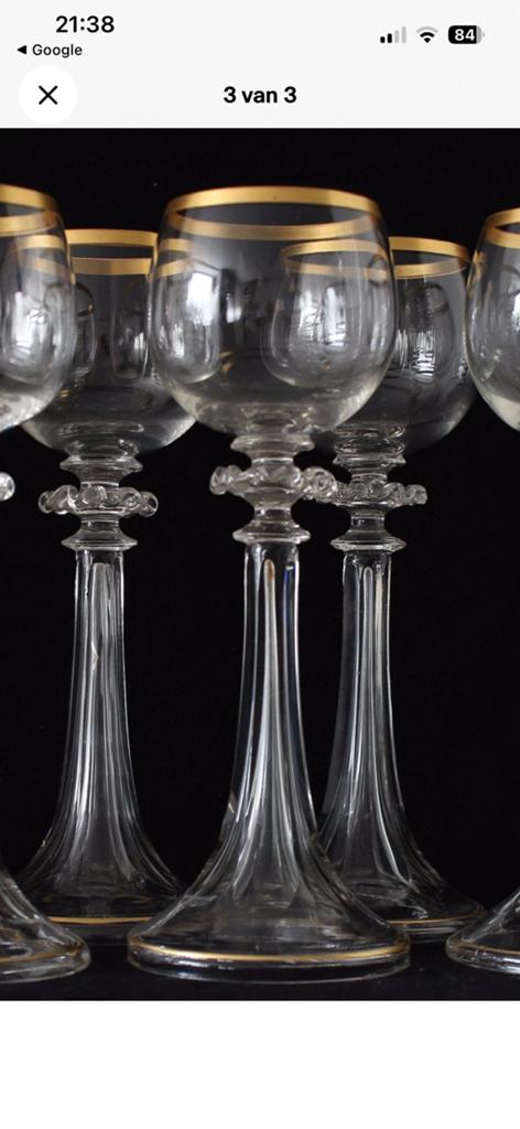 ART. NOUVEAU  JUGENDSTIL —. WINE GLASSES., Antiek en Kunst, Antiek | Glas en Kristal, Ophalen of Verzenden