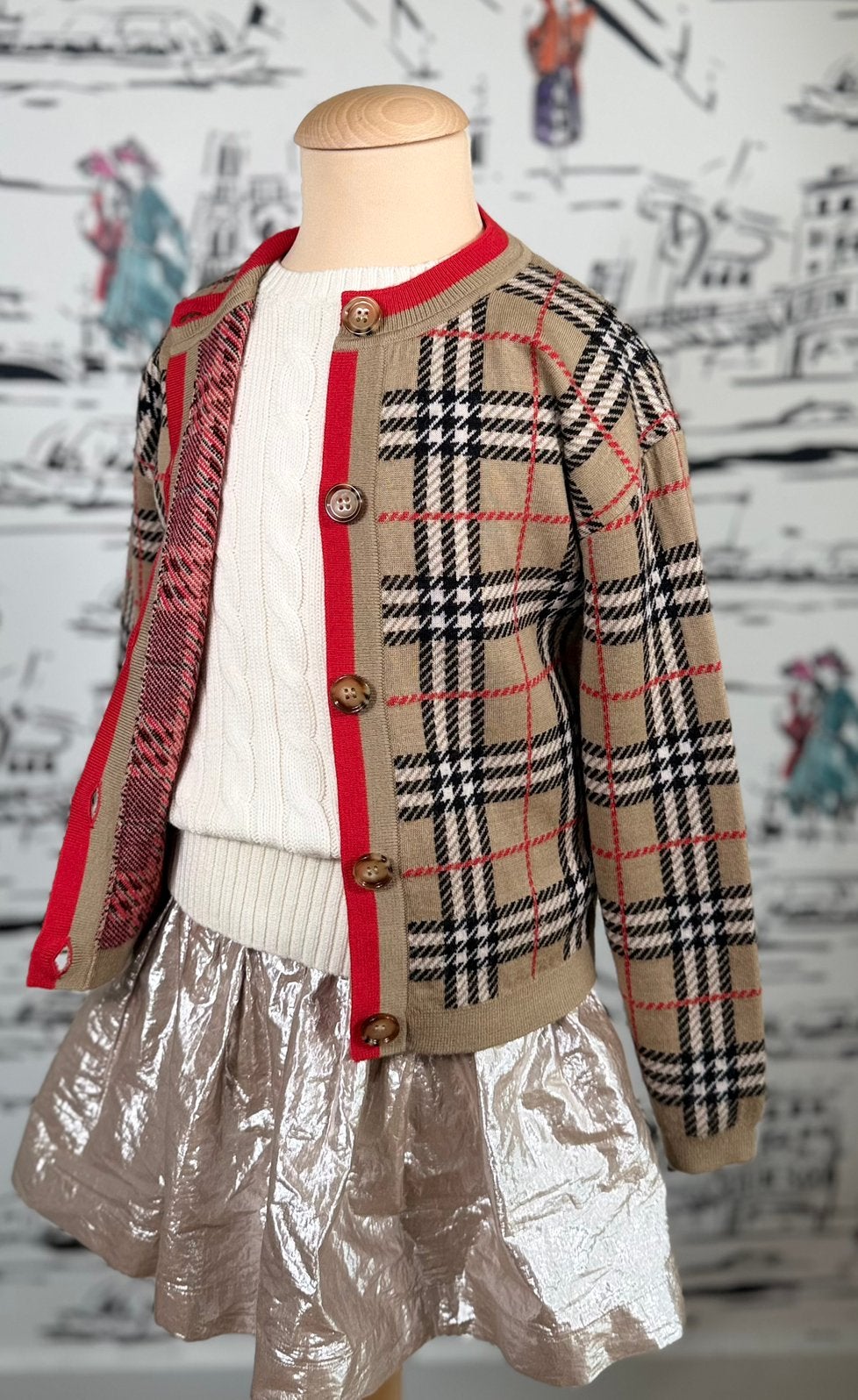 Burberry merinwol vest jasje maat 8 NIEUW (420 euro)
