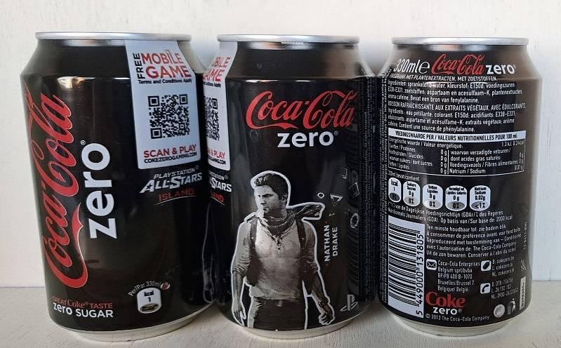 Coca-Cola Zero Blik Nathan Drake Free Mobile Game, Ophalen of Verzenden, Gebruikt