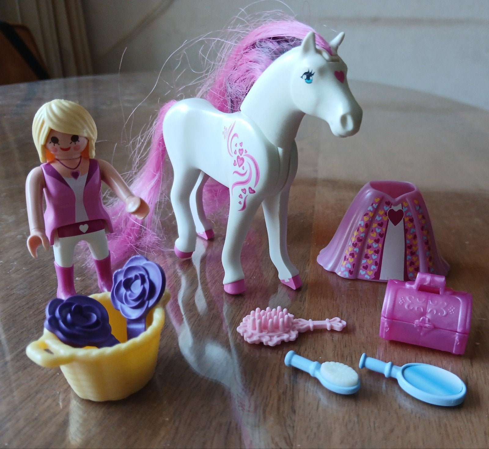 Playmobil 6166, Prinses Rosalie met paard om te verzorgen, Ophalen of Verzenden, Gebruikt