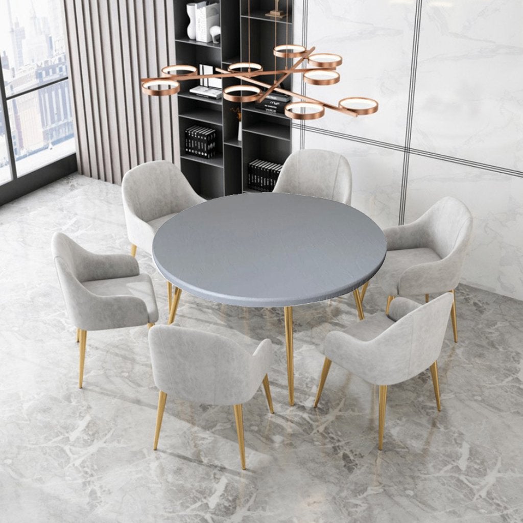Grijze Ronde Tafelhoes Tafel Laken Tafellaken Tafelkleed, Verzenden, Rond, Nieuw, Grijs