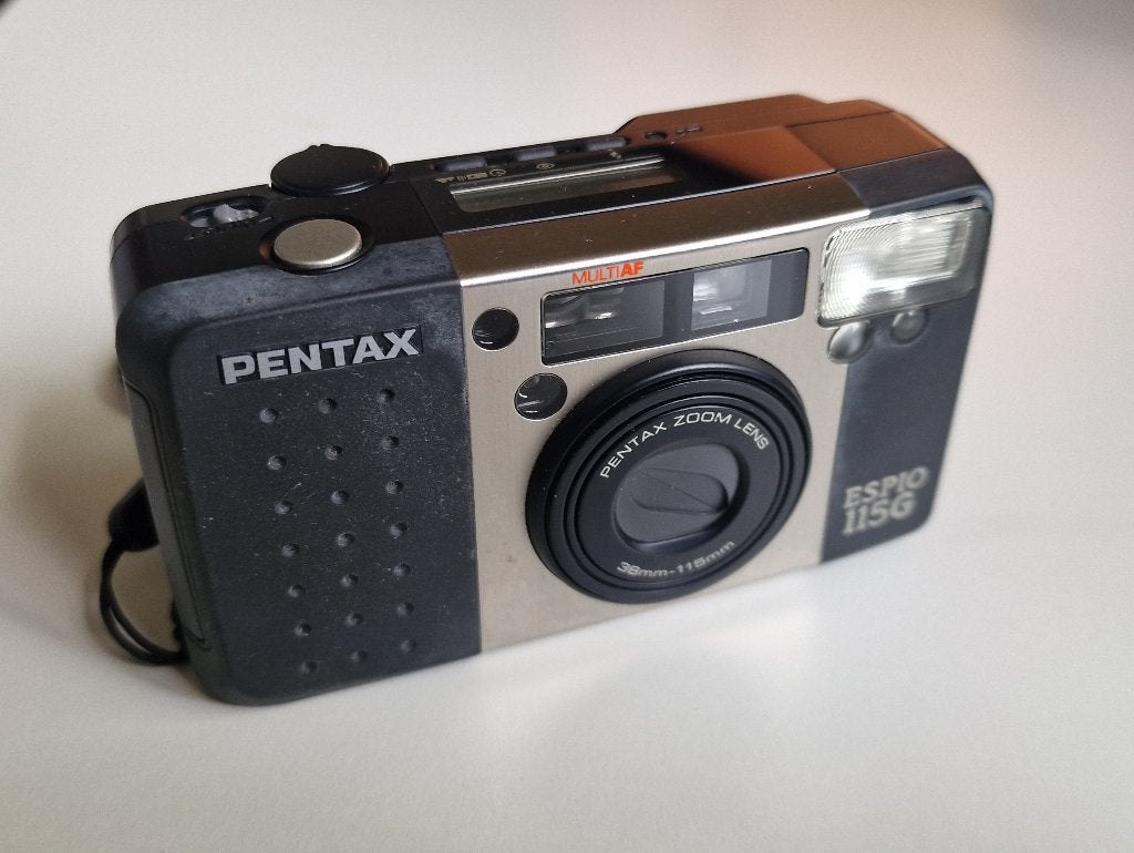Pentax Espio 115G analoge fotocamera, Ophalen of Verzenden, Gebruikt, Compact, Pentax