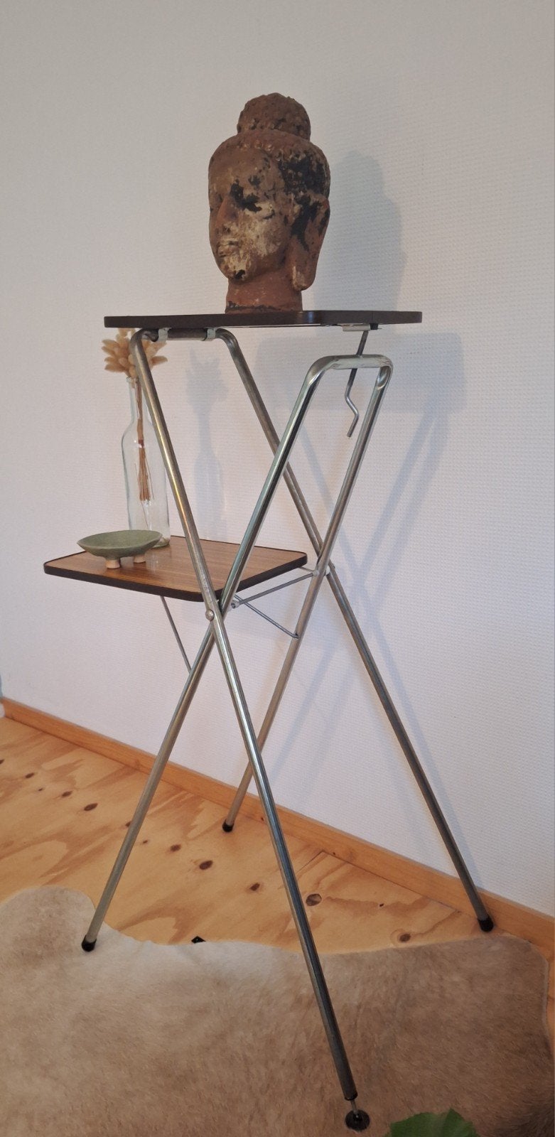 Diaprojectortafel, plantentafel, bijzettafel, 60 / 70, Metaal of Aluminium, Ophalen of Verzenden, Zo goed als nieuw