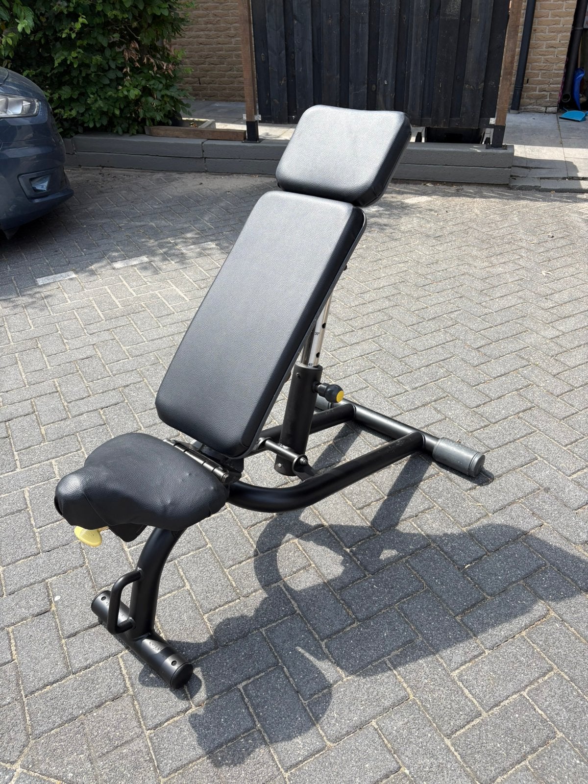 Technogym verstelbare bank adjustable bench zwart, Ophalen, Bank, Fitnessbank, Verstelbare