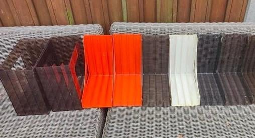 Vintage vinyl lp houder diverse 7 stuks, Ophalen, Gebruikt, Overige formaten