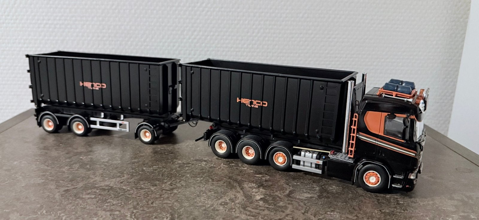 Tekno Henco Trans Scania Next Gen R650 8x2, Ophalen of Verzenden, Zo goed als nieuw, Bus of Vrachtwagen, Tekno