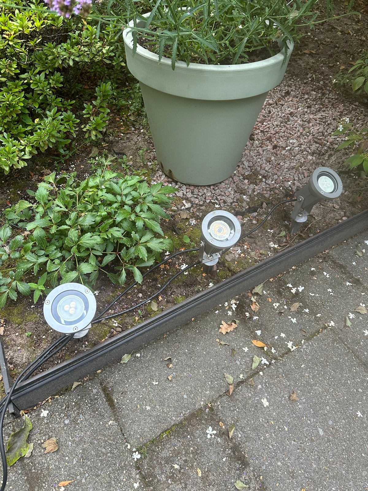 3 Paulmann LED-tuinspots 230V IP65, max. 28W, Gebruikt, Minder dan 50 watt, Aluminium, Ophalen of Verzenden
