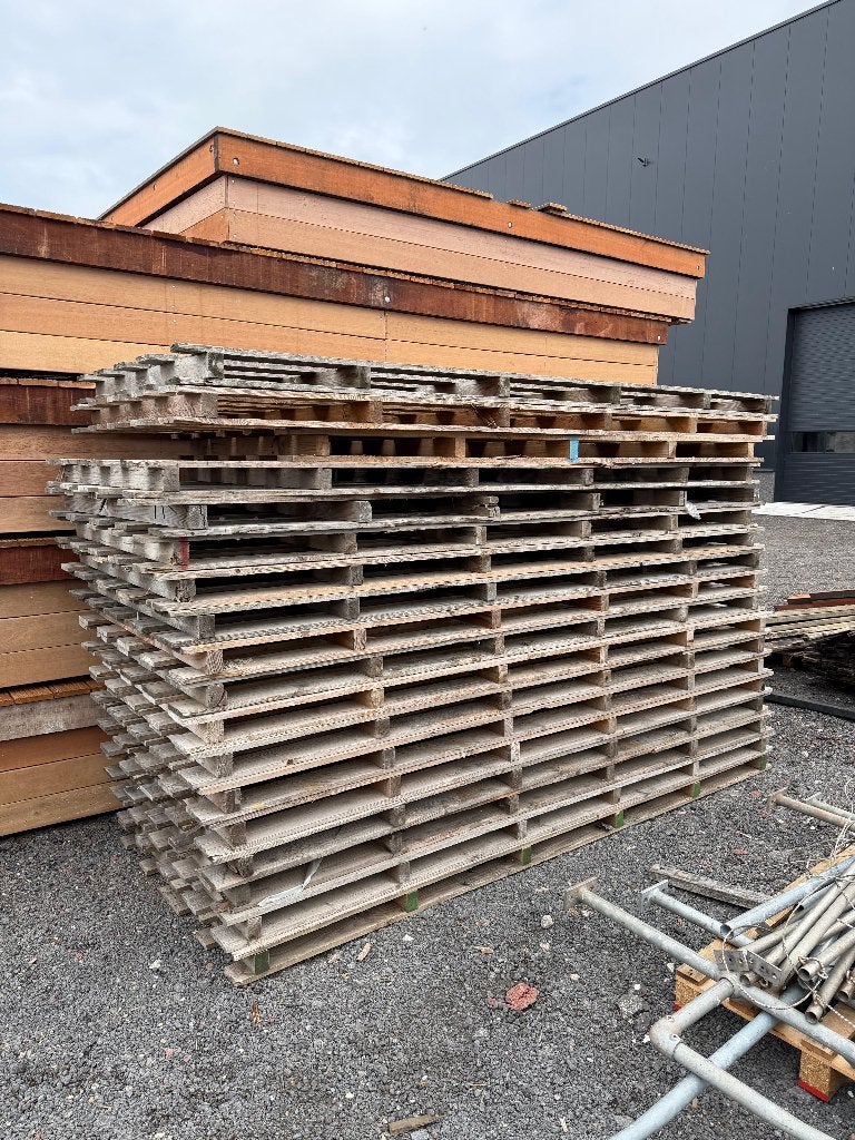 Sterke houten pallets 300x120 cm met doorlopende balken, Ophalen, Gebruikt, Overige houtsoorten, Pallet
