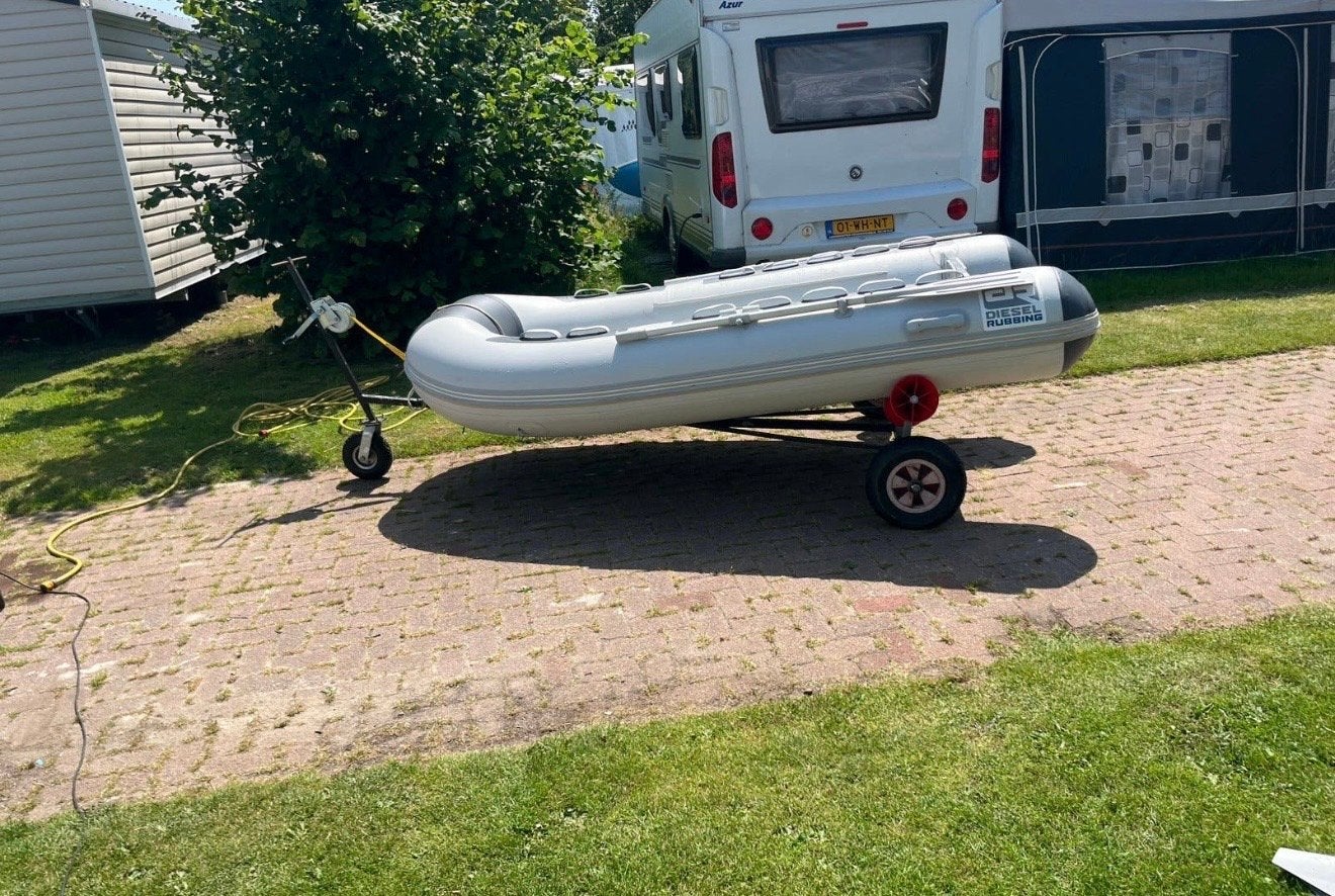 Rubberdiesel boot 4m met aluminium vloer en 8pk Yamaha motor, Ophalen of Verzenden, Gebruikt