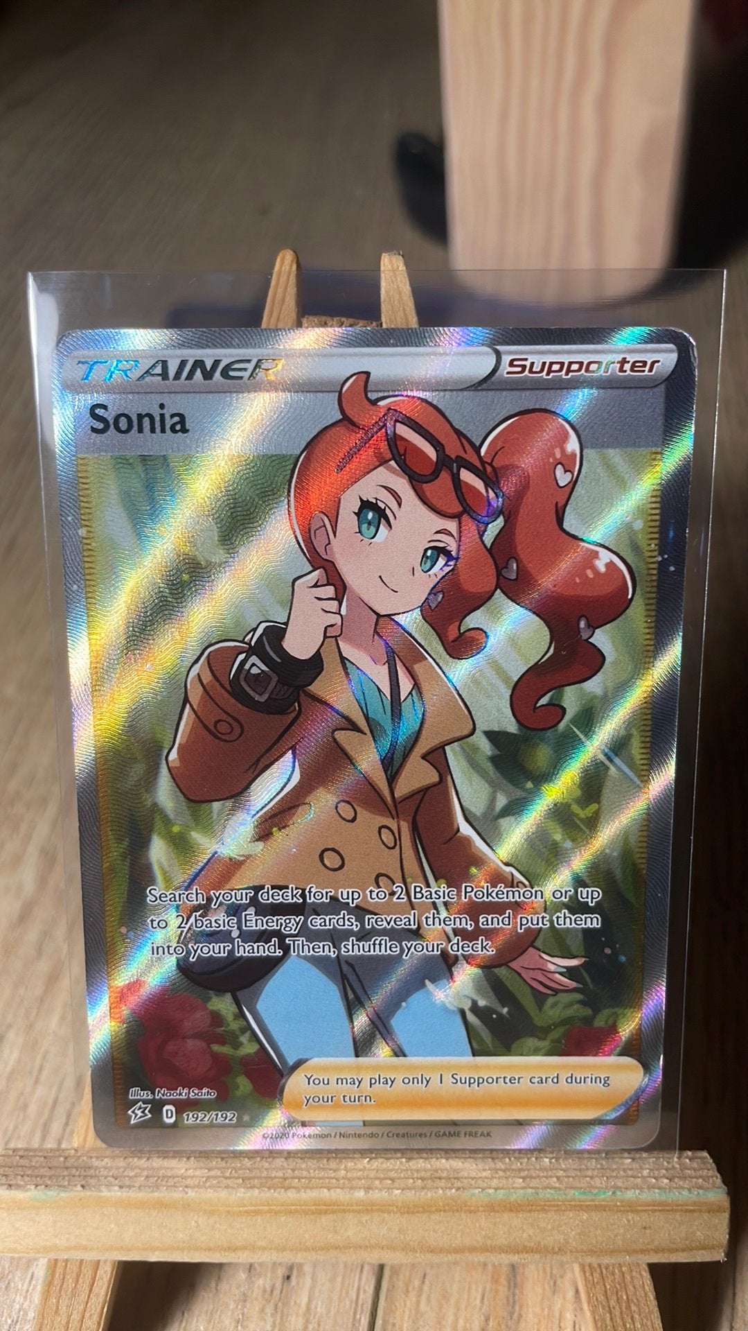 Pokemon kaart - sonia trainer, Ophalen of Verzenden, Zo goed als nieuw