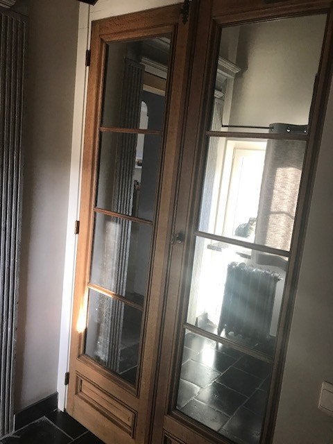 240hx137br Zware eiken deuren met spiegel, liftdeuren hotel, Ophalen